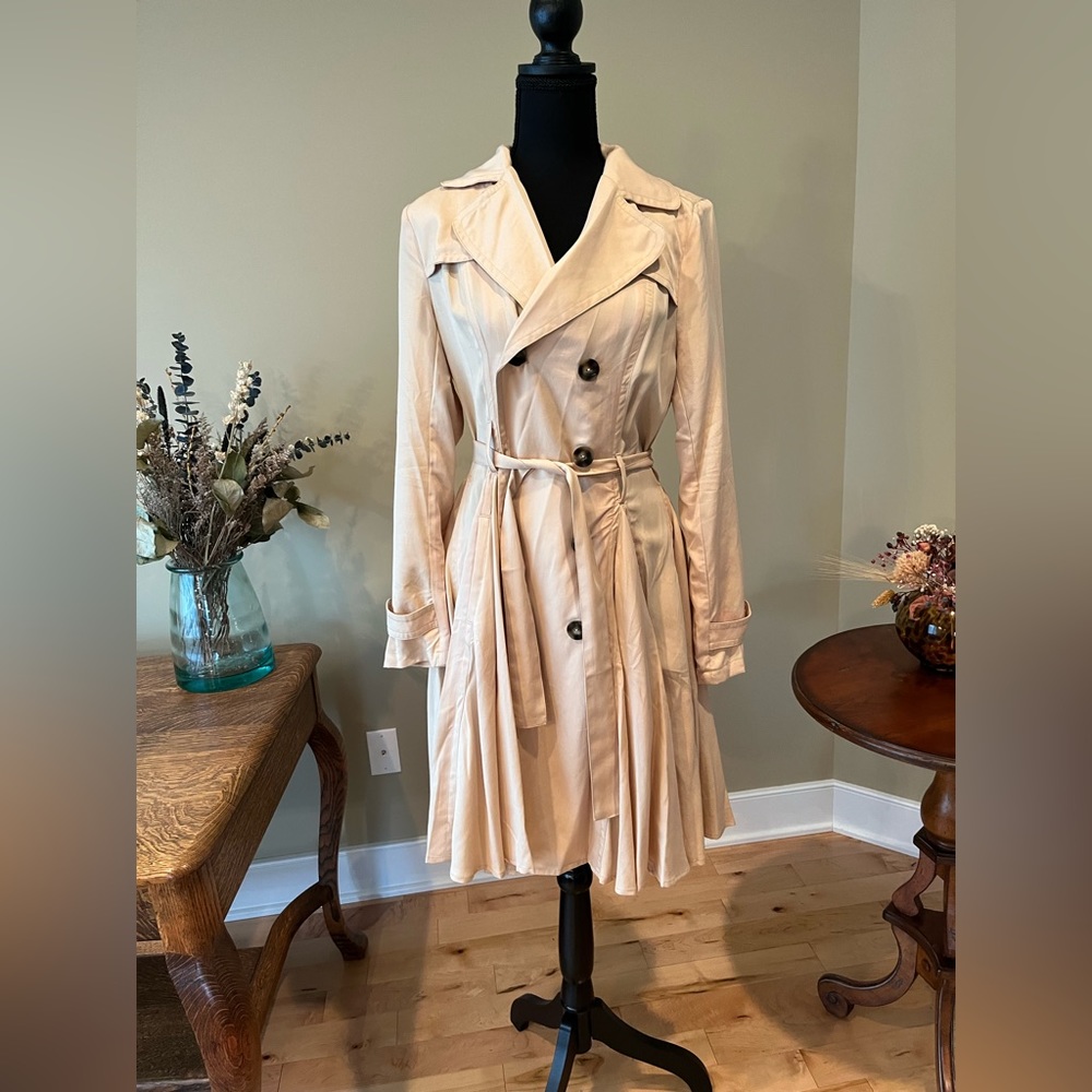 Anthropologie DRA Los Angeles peplum trench coat NWT size S.